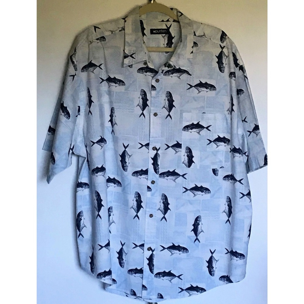Men's Puritan Short Sleeve Button Front 2XL - Picture 7 of 7